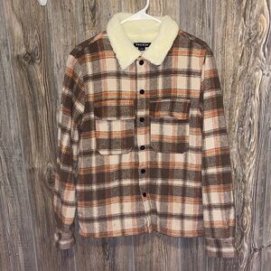 Pacsun Sherpa Lined Fleece Flannel Coat Men’s Size Small